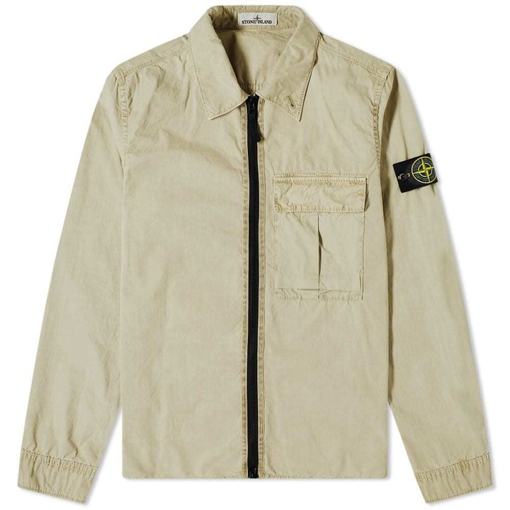 Photo: Stone Island Garment Dyed Zip Overshirt