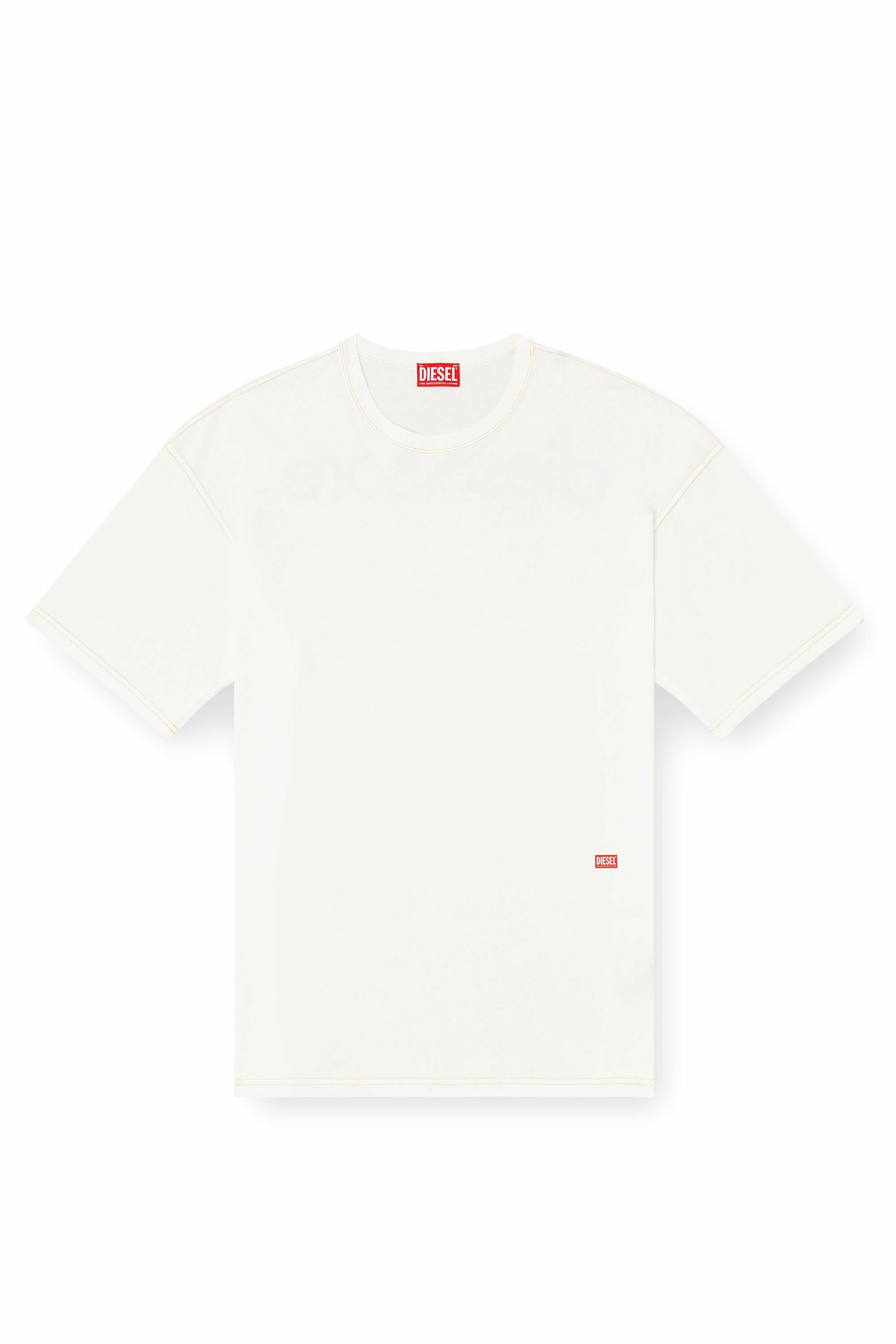 ★関税込み★ DIESEL WHITE COTTON T-SHIRT Diesel T-shirt with apple core print - T-Shirts Mens in