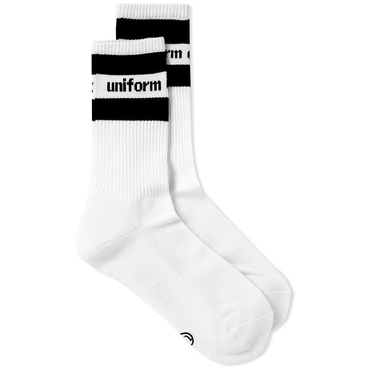 Photo: Uniform Experiment Logo Regular Sock White