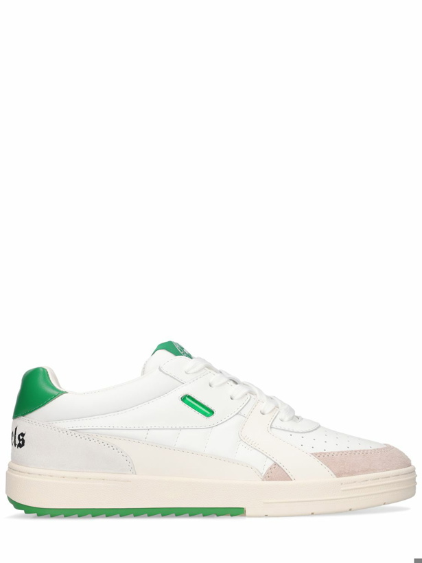 Photo: PALM ANGELS - Palm University Leather Low-top Sneakers