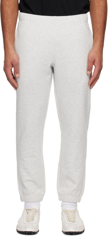 Photo: AAPE by A Bathing Ape Gray Logo Patch Sweatpants