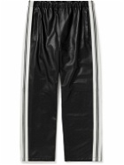 Marni - Straight-Leg Striped Nappa Leather Trousers - Black