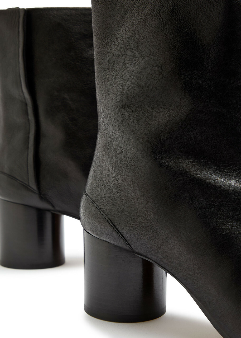 Maison Margiela Tabi 60 Leather Ankle Boots Black