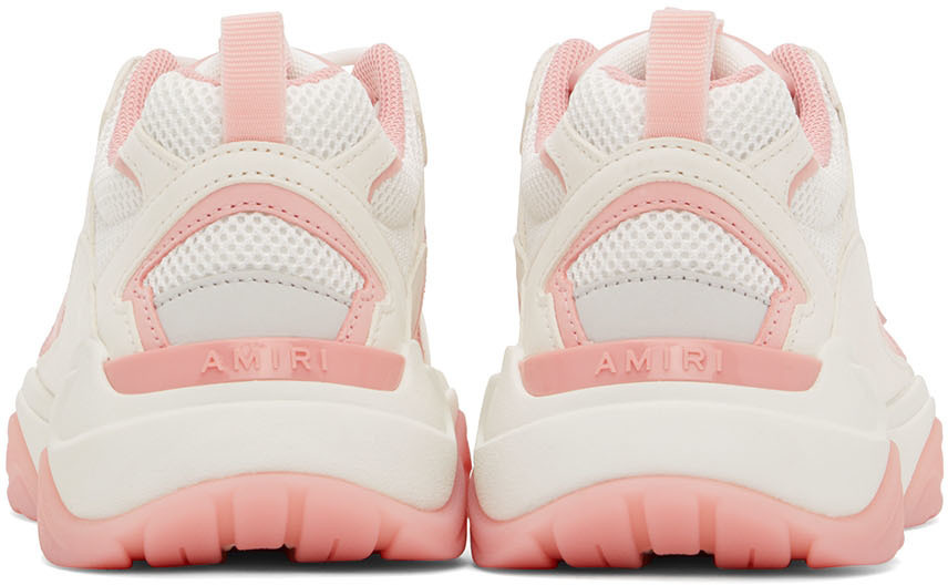 AMIRI ホワイト＆ピンク Bone ランニングスニーカー 関税送料込 AMIRI White & Pink Bone Runner Low-Top Sneakers Amiri