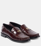 Victoria Beckham Croc-effect leather loafers