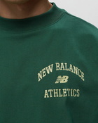 New Balance Athletics Varsity Graphic Mock Longsleeve Green - Mens - Longsleeves