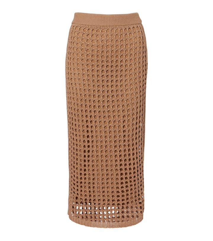 Photo: Max Mara Geode open-knit cotton midi skirt