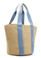 Chloe Sense Raffia Basket bag - Blue - One Size