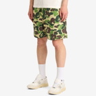 A Bathing Ape Men's Abc Camo One Point Relaxed Fit Water Shorts in Green