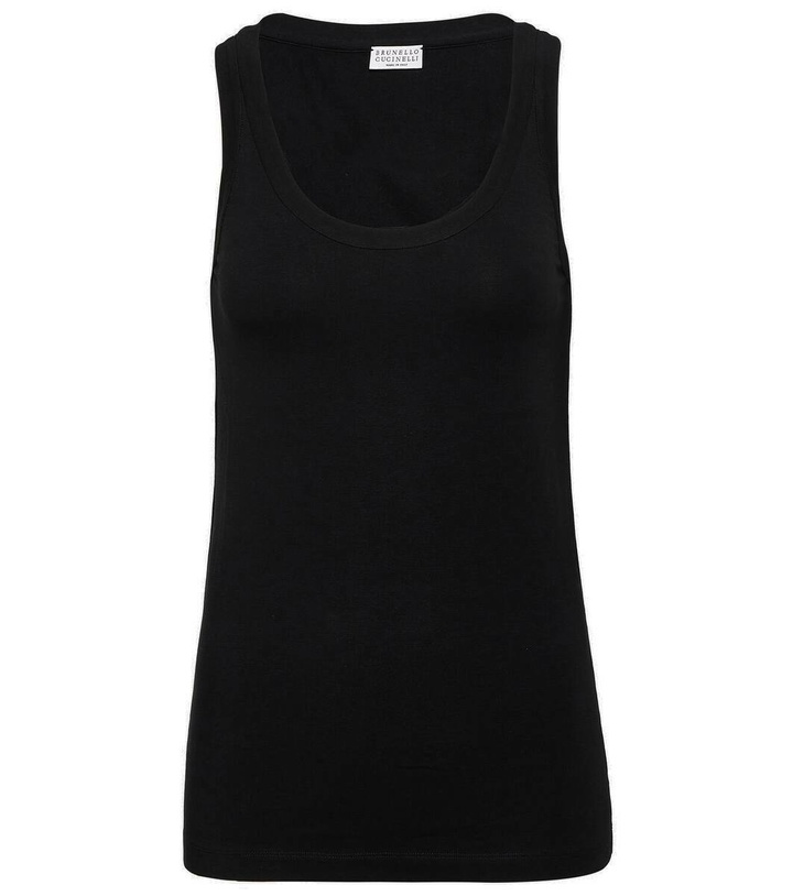 Photo: Brunello Cucinelli Cotton-blend tank top