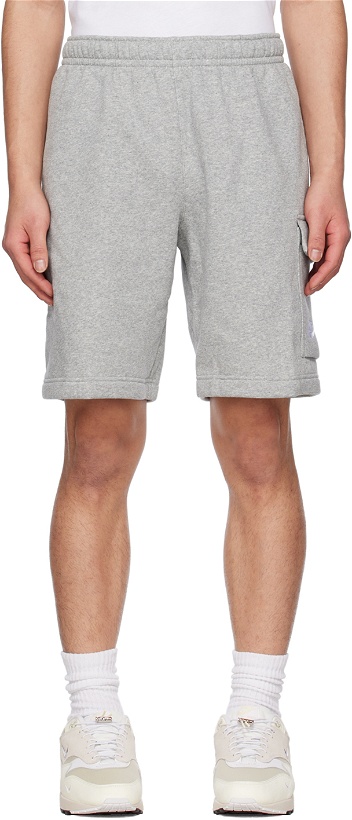 Photo: Nike Gray Embroidered Cargo Shorts