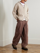 FrizmWORKS - Fold Fatigue Tapered Cotton-Blend Canvas Cargo Trousers - Brown