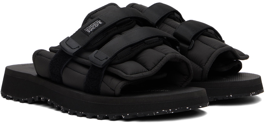SUICOKE Black MOTO-PUFFab Sandals