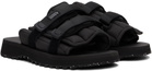 SUICOKE Black MOTO-PUFFab Sandals