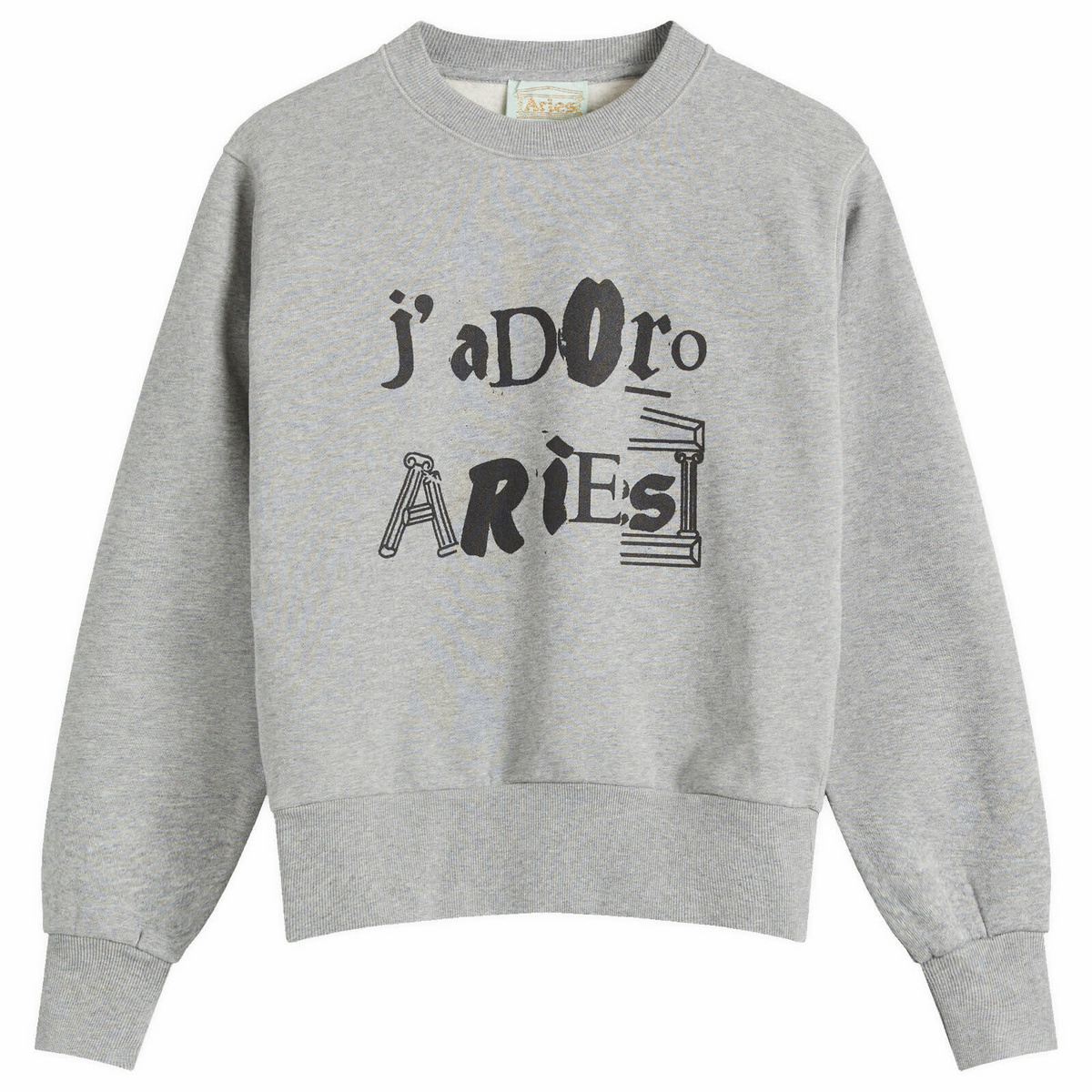 ★ARIES★ U Casper Sweatshirt Baby Black KASPER SWEAT BABY B Buy Aries Kasper Crewneck Sweatshirt 'Black' - SUAR20006X