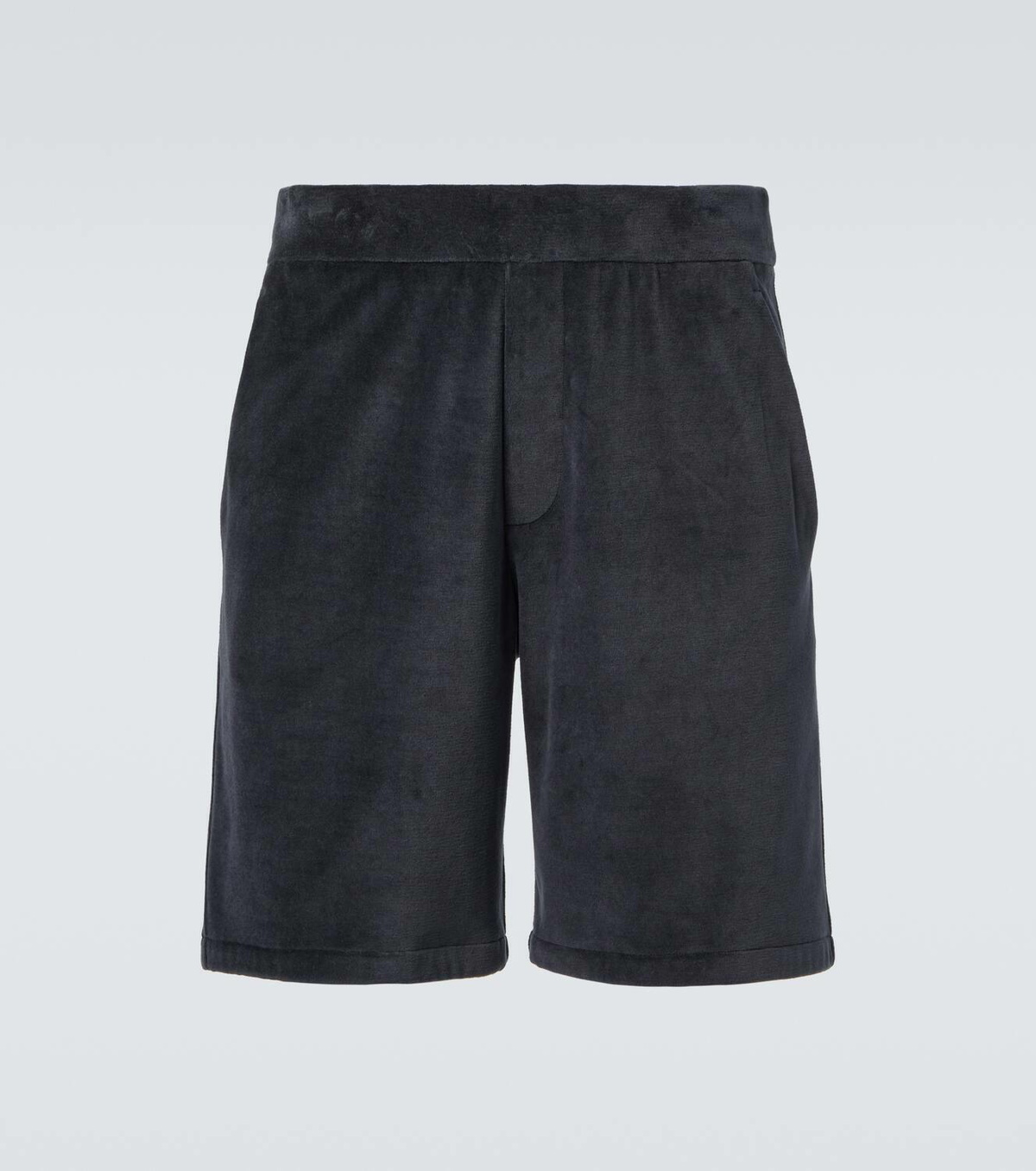Loro Piana Murano cotton and silk velour Bermuda shorts