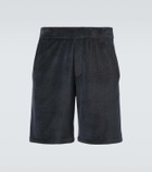 Loro Piana Murano cotton and silk velour Bermuda shorts