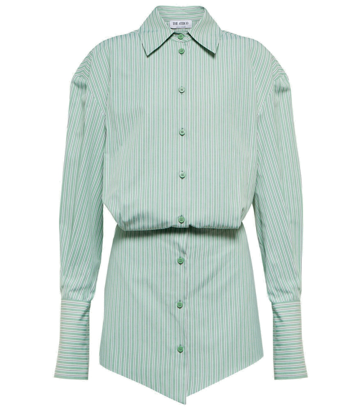 The Attico - Silvye pinstriped poplin shirt dress The Attico