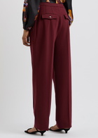 Dorothee Schumacher Emotional Essence Straight-leg Jersey Trousers Burgundy