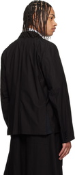 sacai Black Cotton Typewriter Blazer