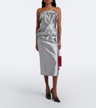Magda Butrym Draped silk bustier dress