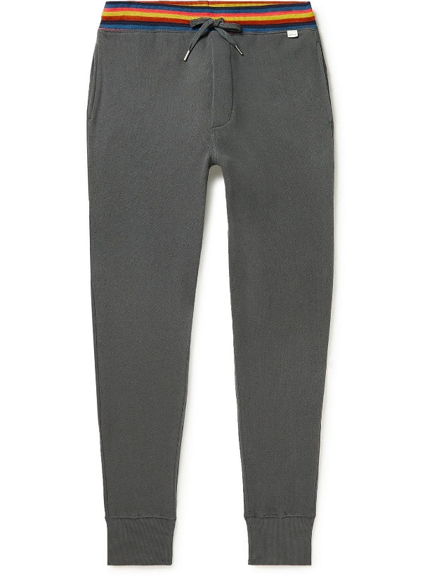 Photo: Paul Smith - Striped Cotton-Jersey Sweatpants - Gray