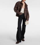 Saint Laurent Le Loafer suede penny loafers
