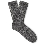 Cav Empt - Logo-Intarsia Mélange Cotton-Blend Socks - Gray