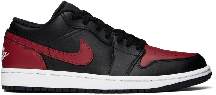 Photo: Nike Jordan Black & Red Air Jordan 1 Low Sneakers