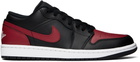Nike Jordan Black & Red Air Jordan 1 Low Sneakers
