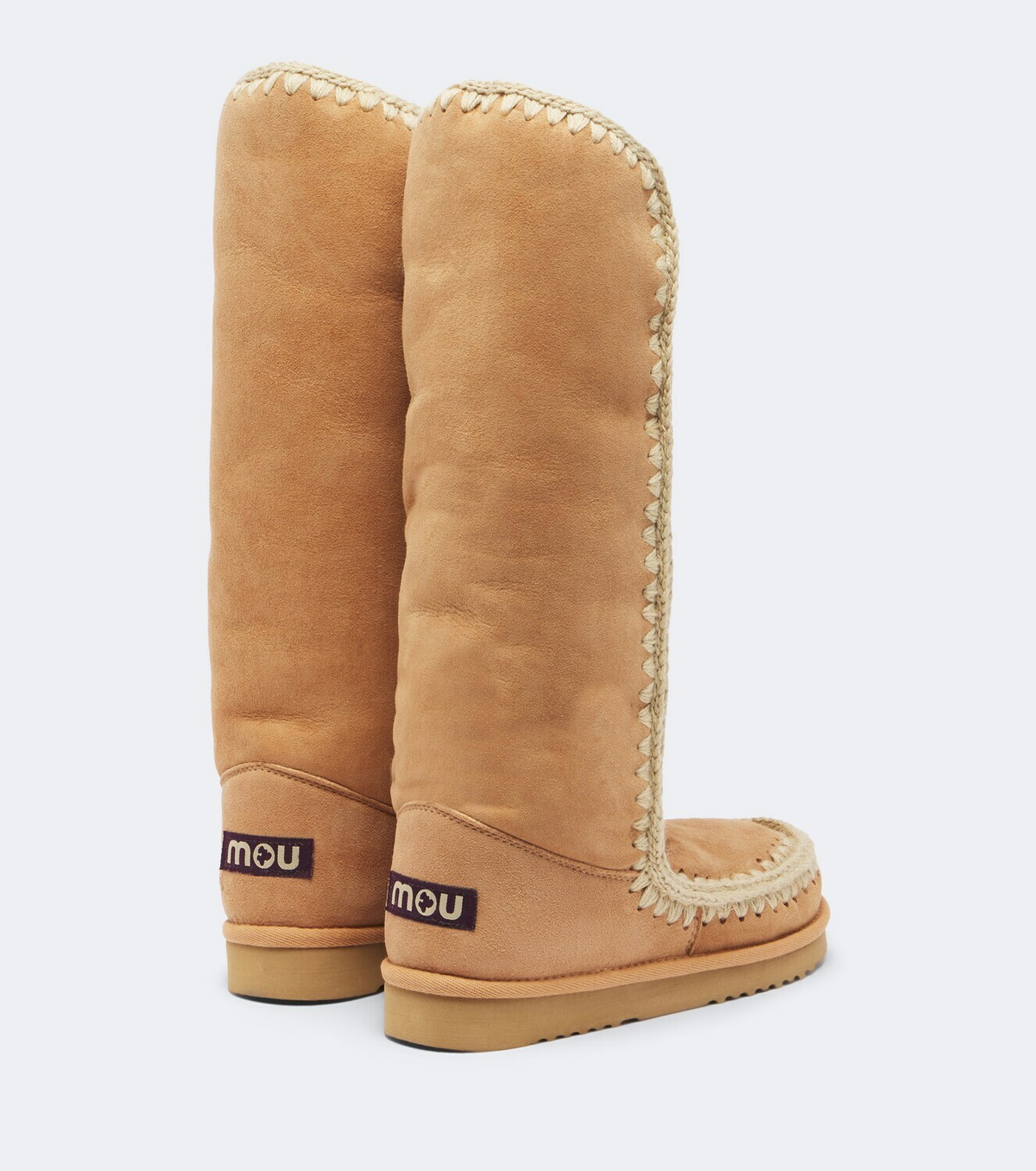Mou Shearling-lined suede knee-high boots