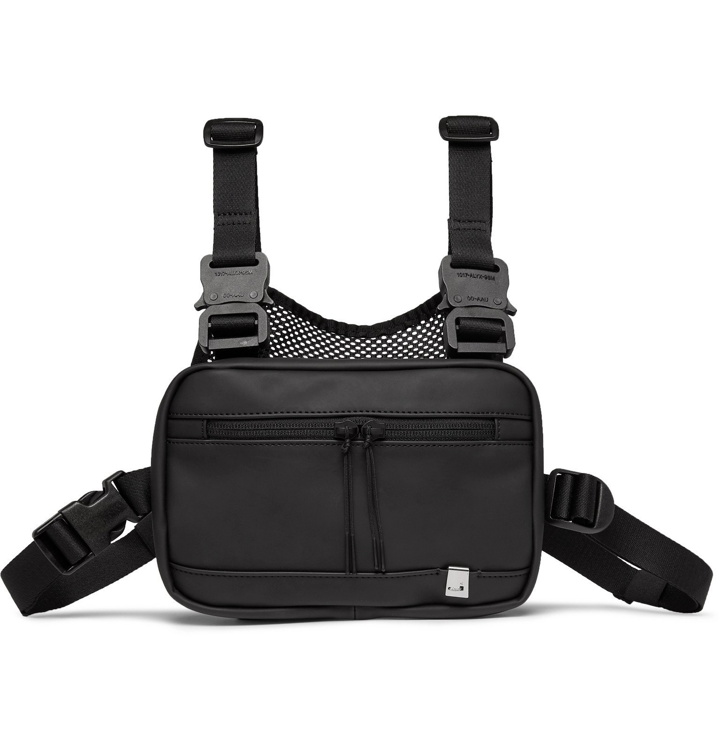 Photo: 1017 ALYX 9SM - Faux Leather and Mesh Chest Rig - Black