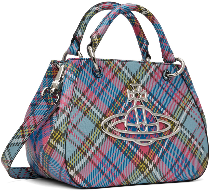 1050~Solid Color VIVIENNE Shopper Bag with Contrasting Print main image 0