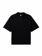 LOEWE - Logo-Embroiderd Cotton-Piqué Polo Shirt - Black