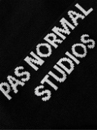 Pas Normal Studios - Logo-Jacquard Stretch-Jersey Cycling Oversocks - Black