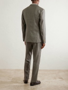 Mr P. - Double-Breasted Wool and Linen-Blend Suit Jacket - Green