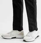 TOM FORD - Jagga Leather-Trimmed Suede and Mesh Sneakers - White