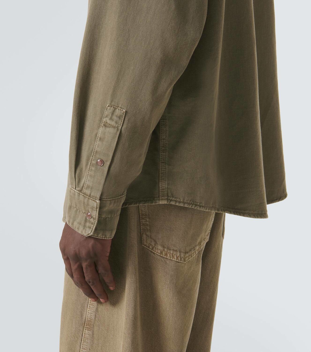 トップス Lemaire Denim Long Sleeve T-Shirt 44 LEMAIRE long-sleeve Denim Shirt | Grey | FARFETCH