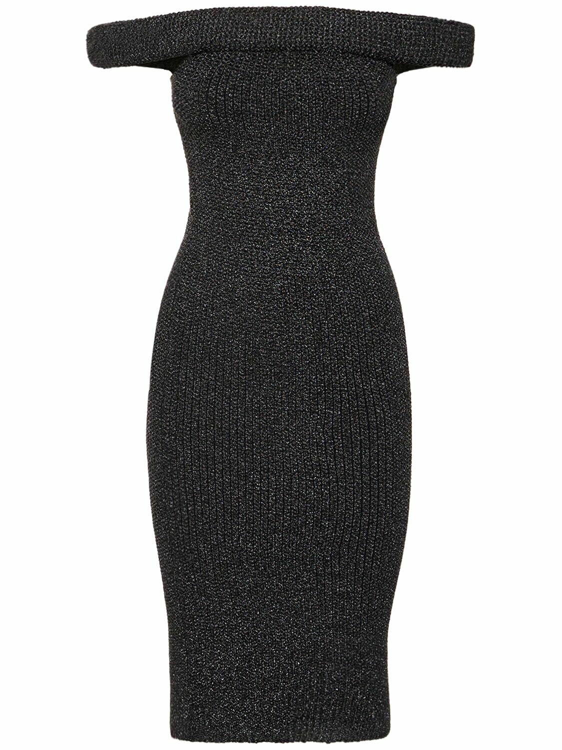 TOTEME - Off-shoulder Roll Knit Midi Dress Toteme TOTEME - Off-shoulder Roll Knit Midi Dress Toteme