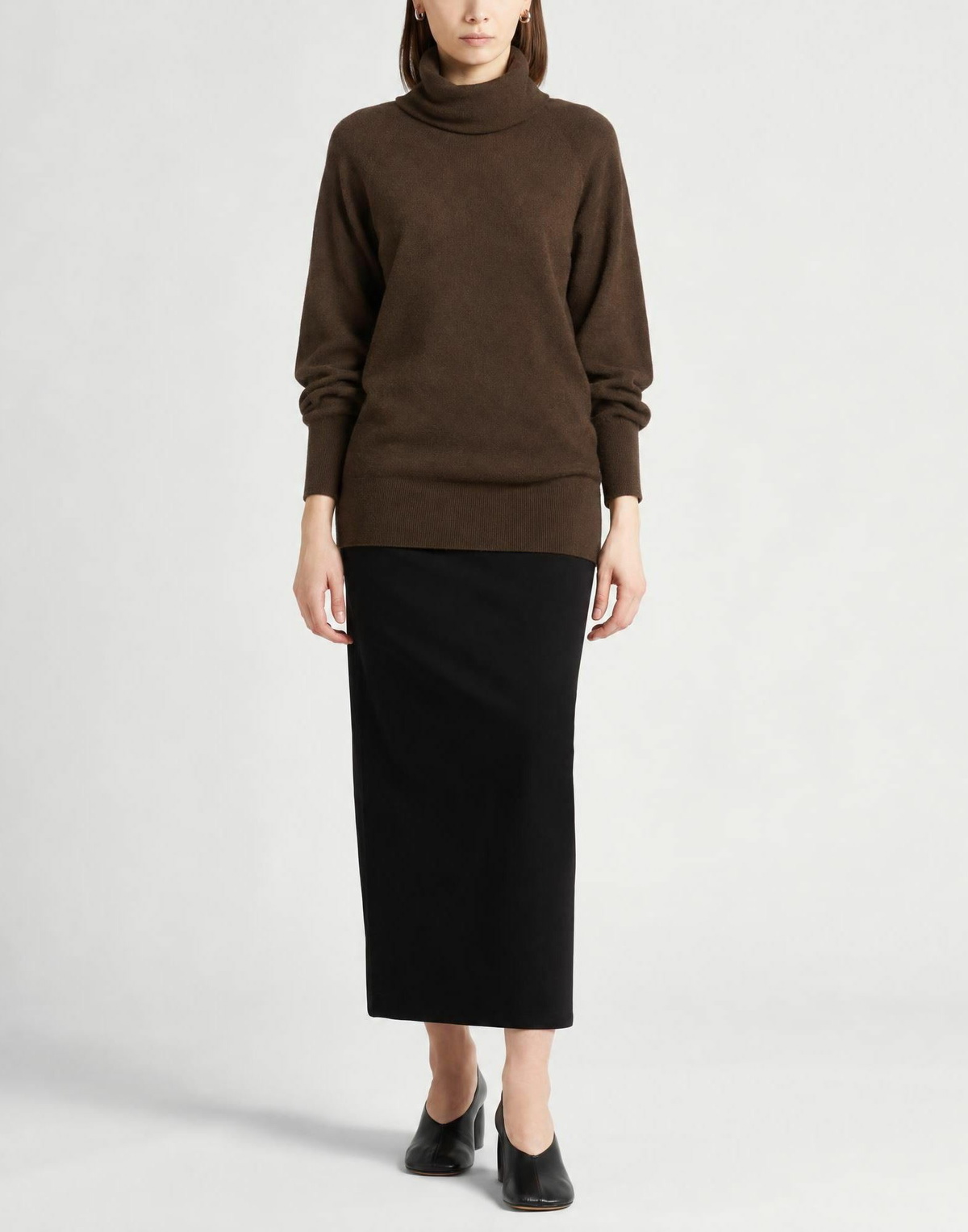 Malo Womens Turtleneck Dark in Brown