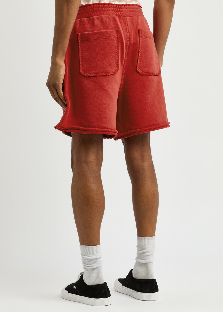 Helmut Lang Logo-print Cotton Shorts Red