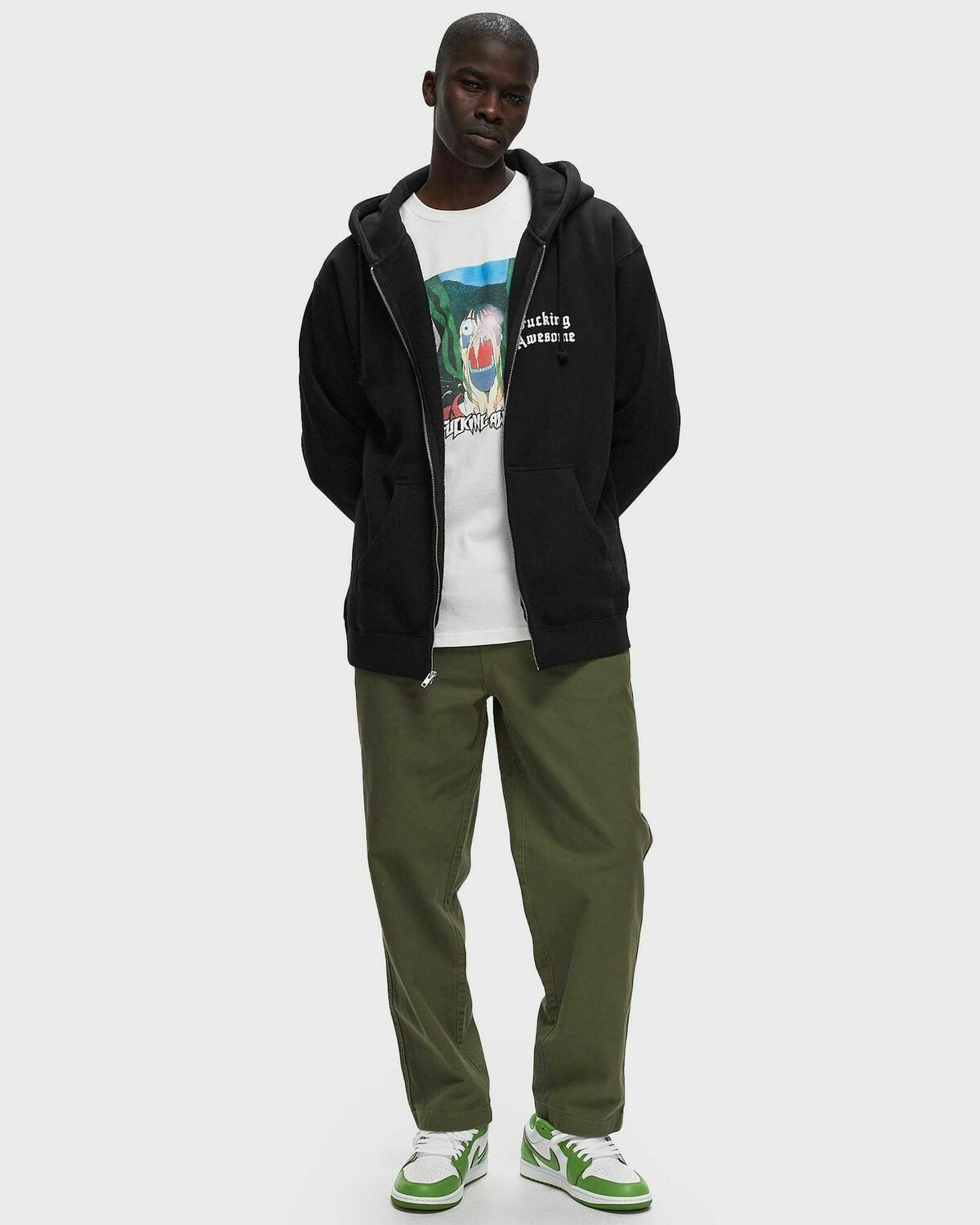 Fucking Awesome 14th Century Zip Hoodie Black Hoodies