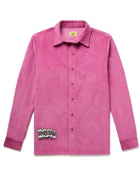 IGGY - Logo-Embroidered Cotton-Corduroy Overshirt - Pink