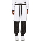 Dolce and Gabbana White and Black Logo Band Lounge Pants