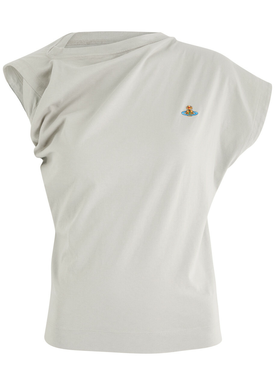 Vivienne Westwood Hebo Gathered Cotton T-shirt Grey Vivienne Westwood