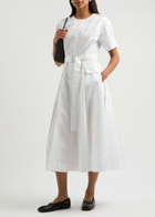 3.1 Phillip Lim Belted Cotton-blend Midi Dress White