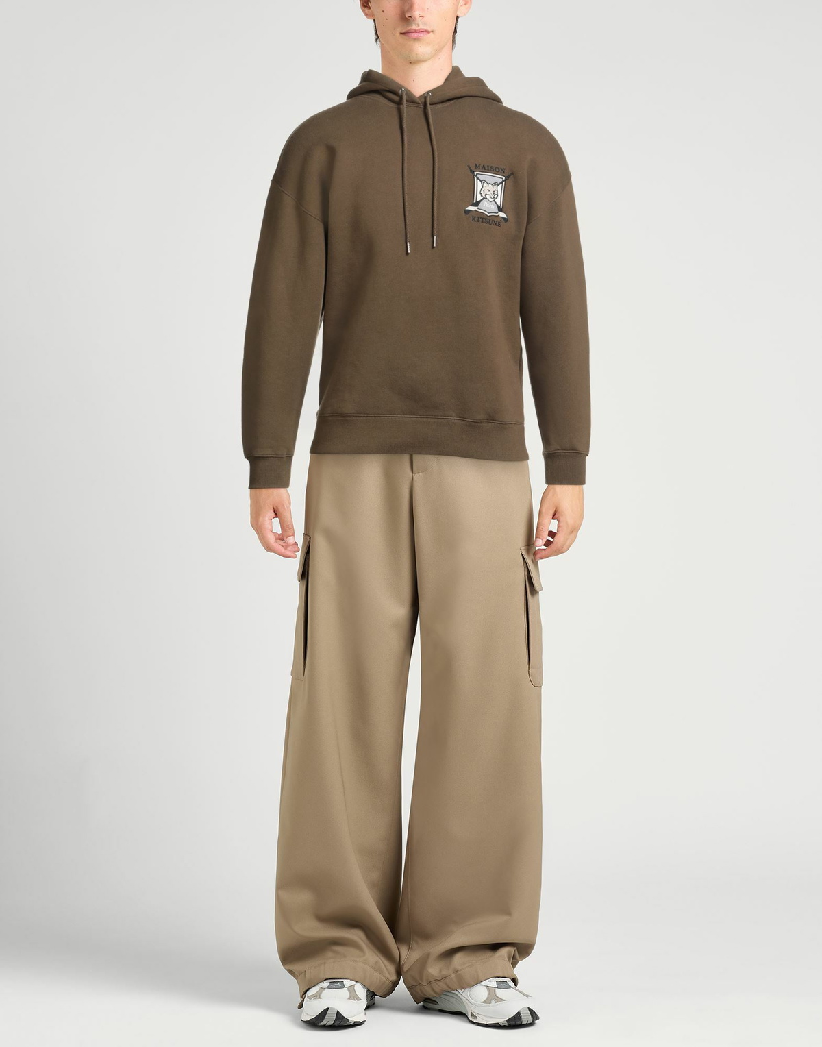 Maison Kitsuné Mens Sweatshirt in Military green