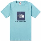 The North Face Men's Raglan Redbox T-Shirt in Reef Waters/Summit Navy