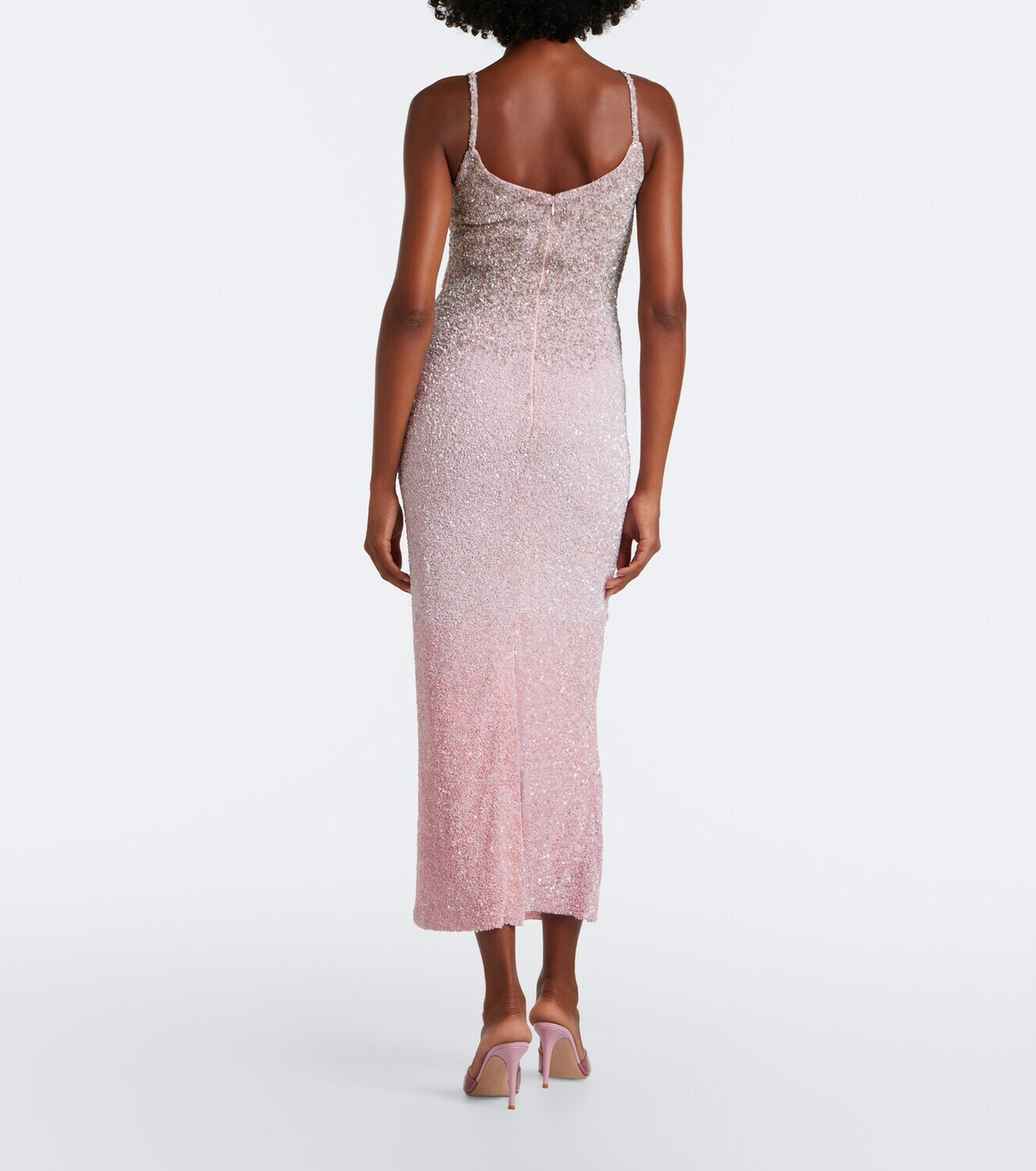 Là Fuori Embellished floral-appliqué gown