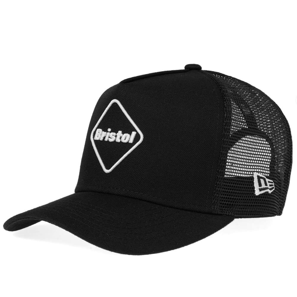 FCRB NEW ERA EMBLEM MESH CAP BLACK 帽子-